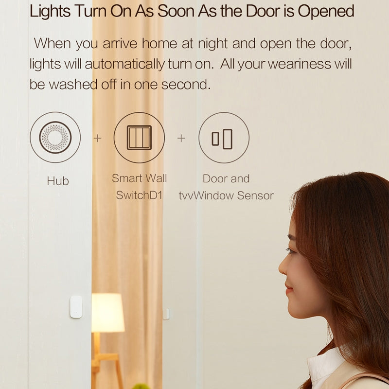 Original Xiaomi Youpin Aqara Smart Wall Switch D1, Zero FireWire Three Button Version