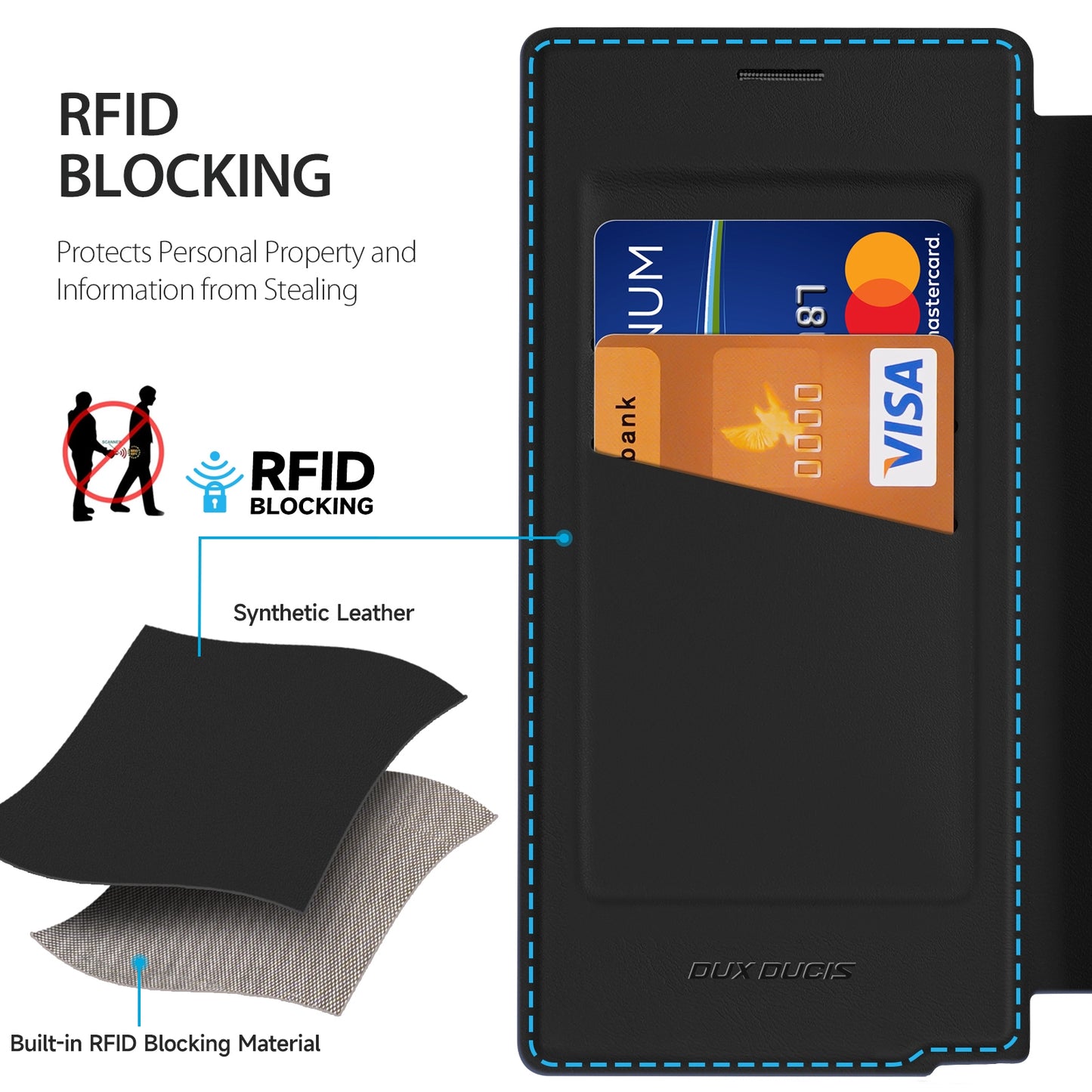 For-Samsung-Galaxy-S25-Ultra-5G-DUX-DUCIS-Skin-X-Pro-Series-Magsafe-PC-+-TPU-Phone-Leather-Case(Black)