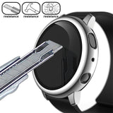 For-Samsung-Galaxy-Watch-Active-2-40mm-Electroplate-PC-Protective-Case-with-Tempered-Glass-Film(Silver)