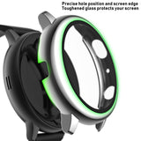 For-Samsung-Galaxy-Watch-Active-2-40mm-Electroplate-PC-Protective-Case-with-Tempered-Glass-Film(Silver)