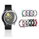 For-Samsung-Galaxy-Watch-Active-2-40mm-PC-Protective-Case-with-Tempered-Glass-Film(Cyan)