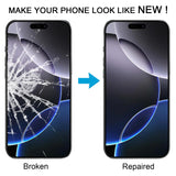 For iPhone 16 Pro Max Front Screen Outer Glass Lens with OCA Optically Clear Adhesive