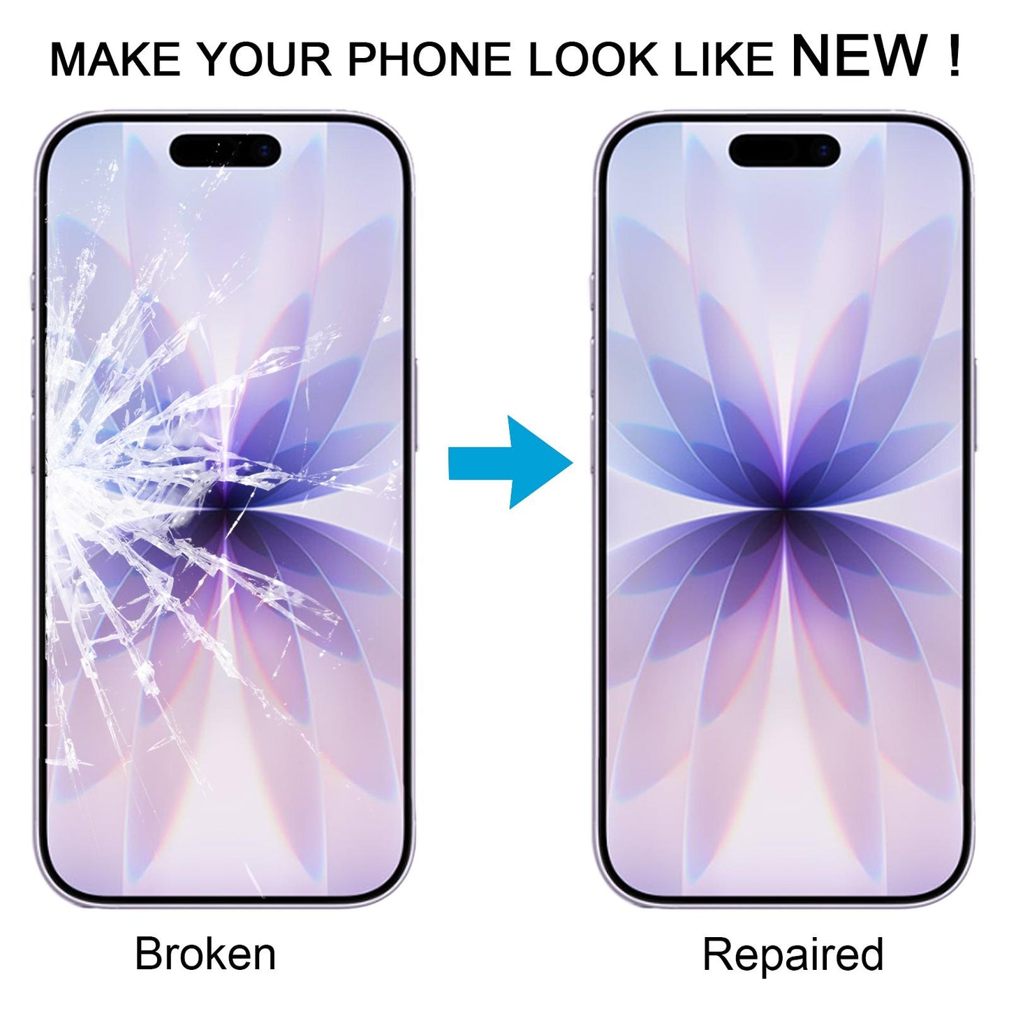 For iPhone 17 Front Screen Outer Glass Lens with OCA Optically Clear Adhesive