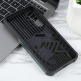 For-Samsung-Galaxy-A35-Camera-Shield-Card-Slot-PC+TPU-Phone-Case(Dark-Green)