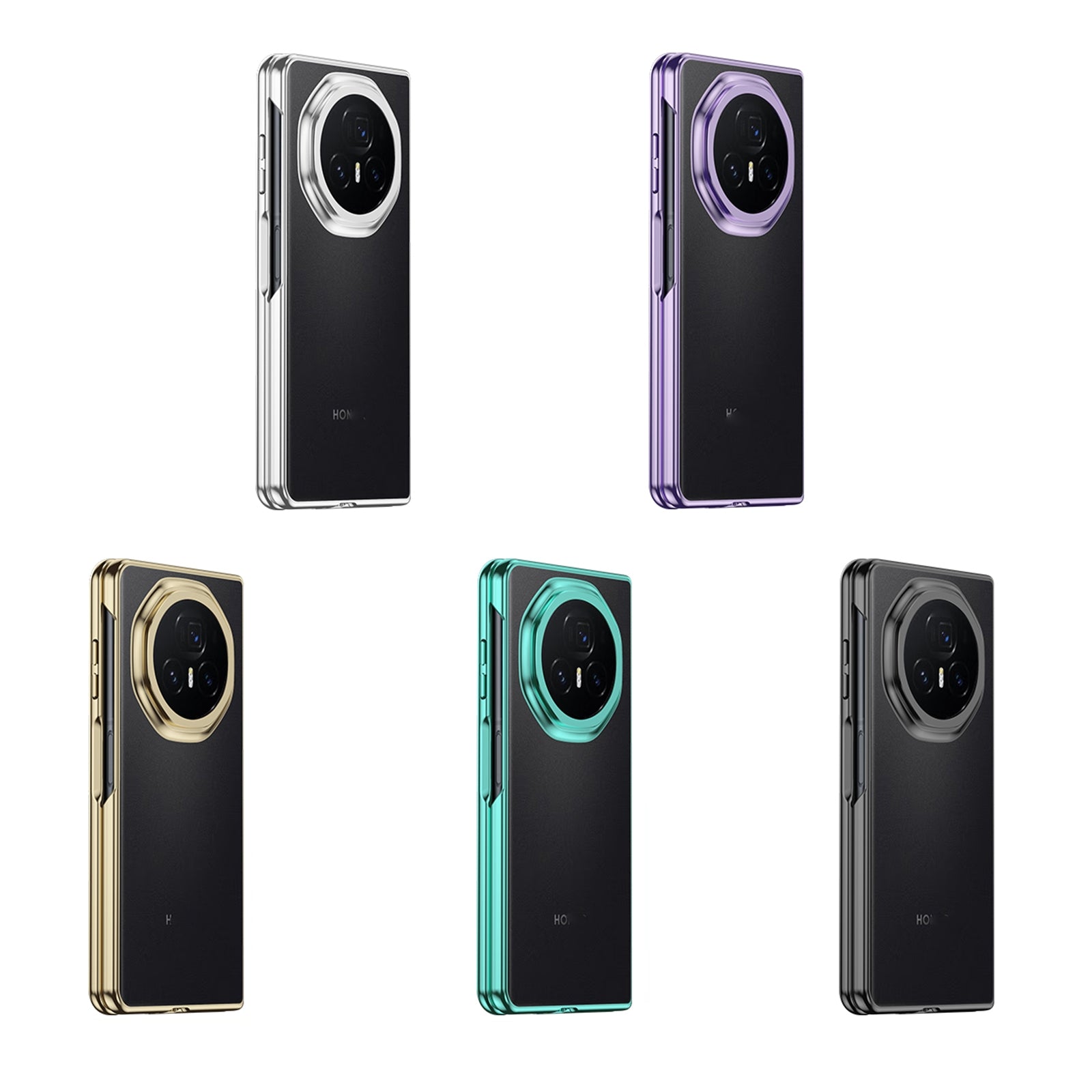 For-Honor-Magic-V3-6D-Electroplating-PC-Shockproof-Phone-Case(Black)