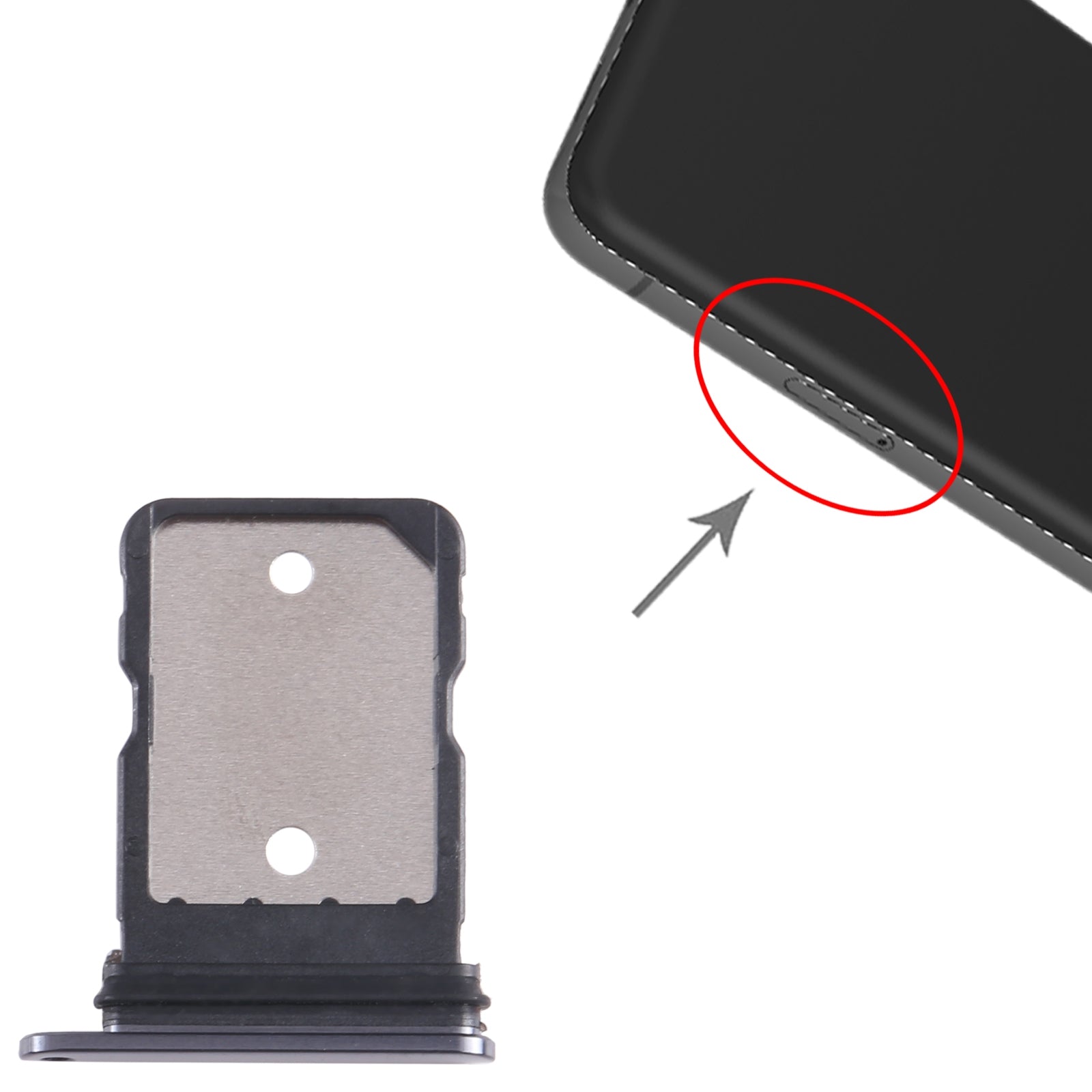 For-Google-Pixel-8-Pro-Original-SIM-Card-Tray(Black)