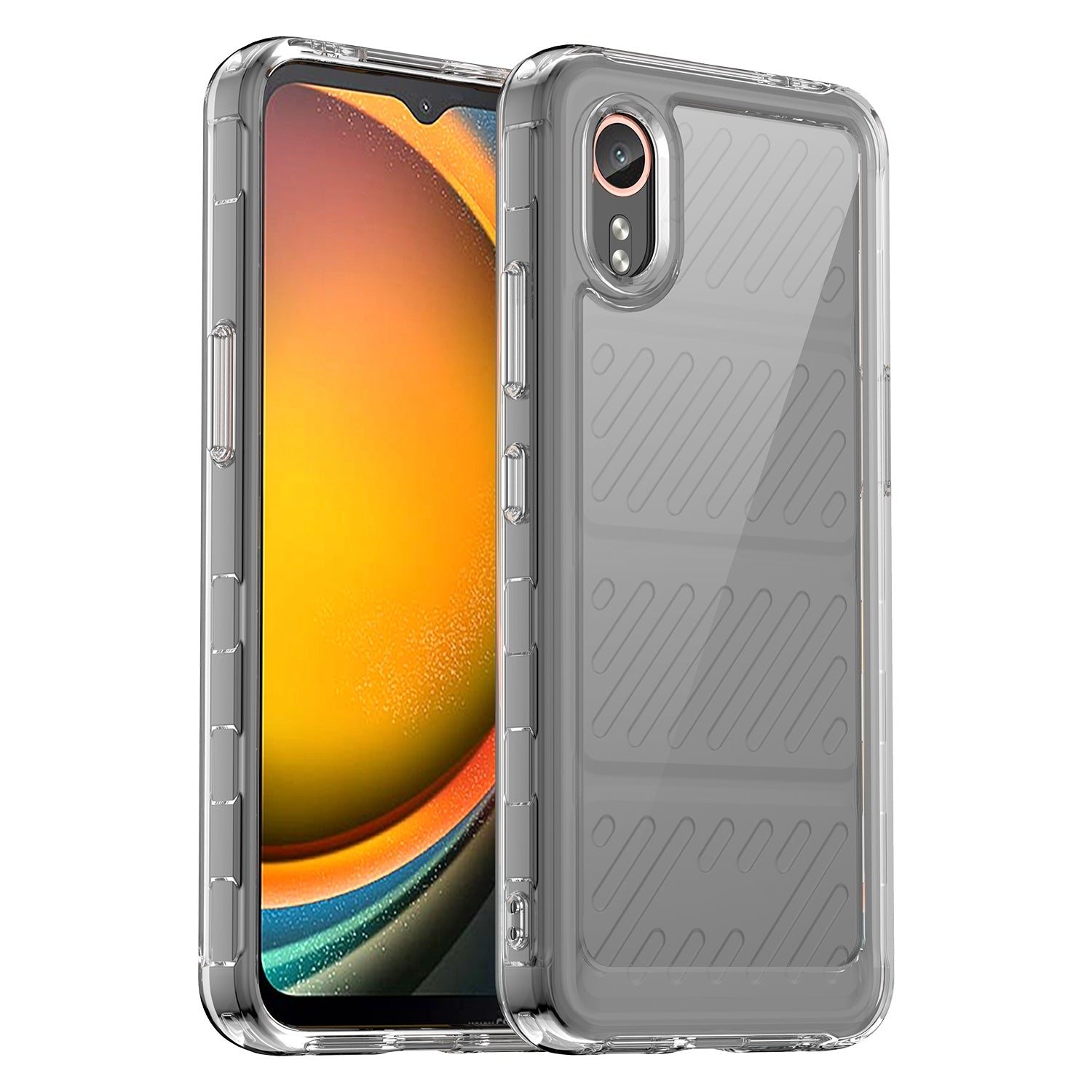 For-Samsung-Galaxy-XCover-7-Colorful-Series-Acrylic-Hybrid-TPU-Phone-Case(Transparent)