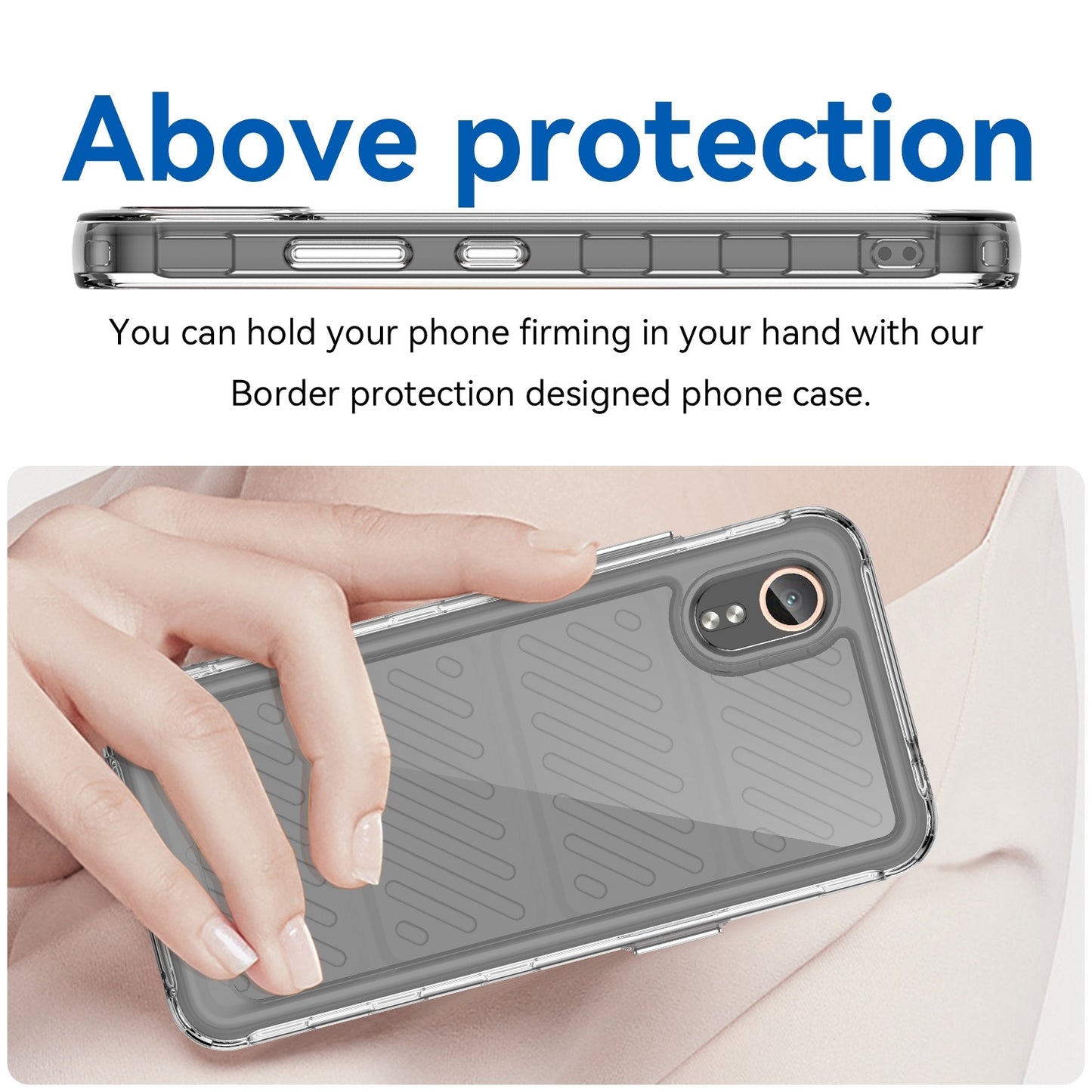 For-Samsung-Galaxy-XCover-7-Colorful-Series-Acrylic-Hybrid-TPU-Phone-Case(Transparent)