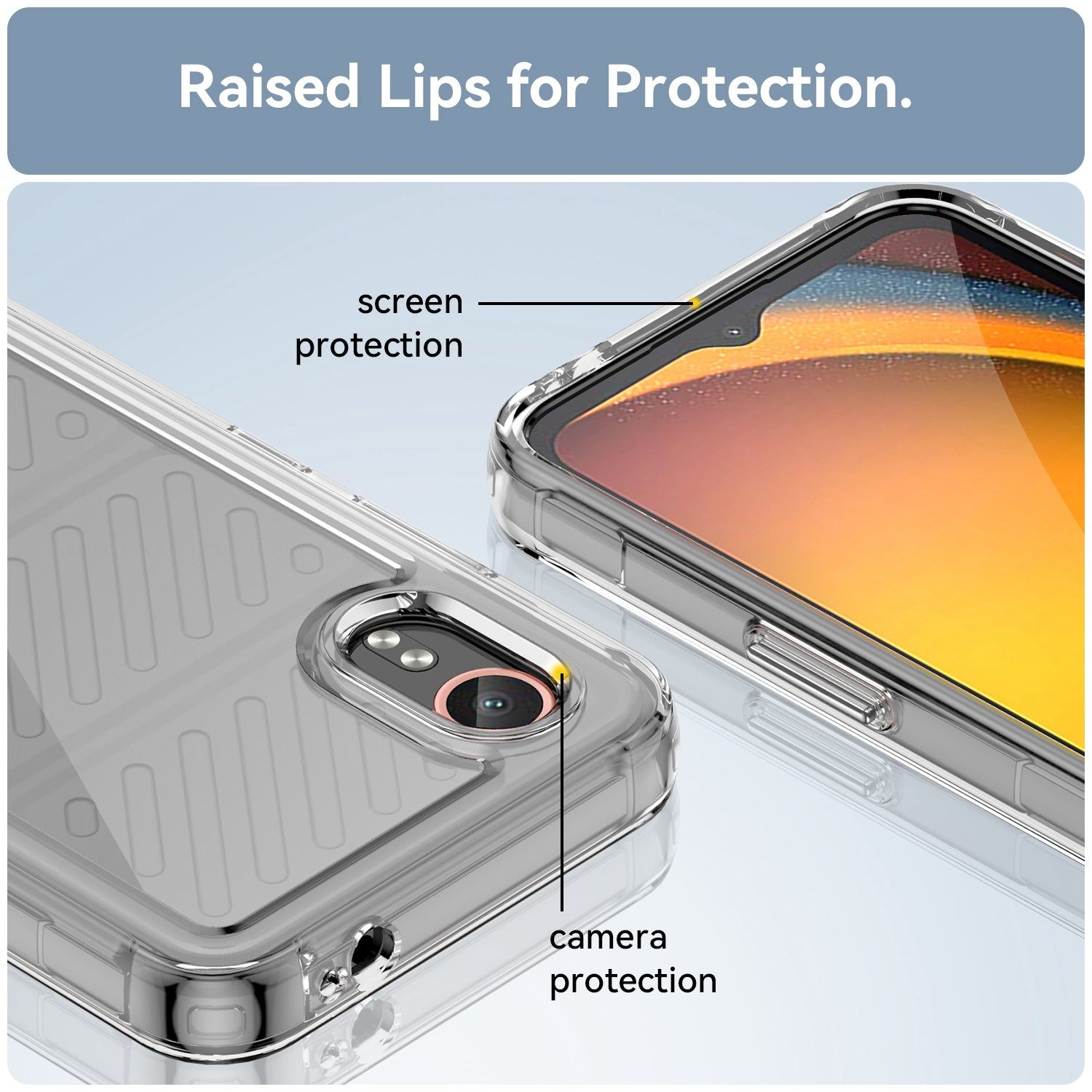 For-Samsung-Galaxy-XCover-7-Colorful-Series-Acrylic-Hybrid-TPU-Phone-Case(Transparent)