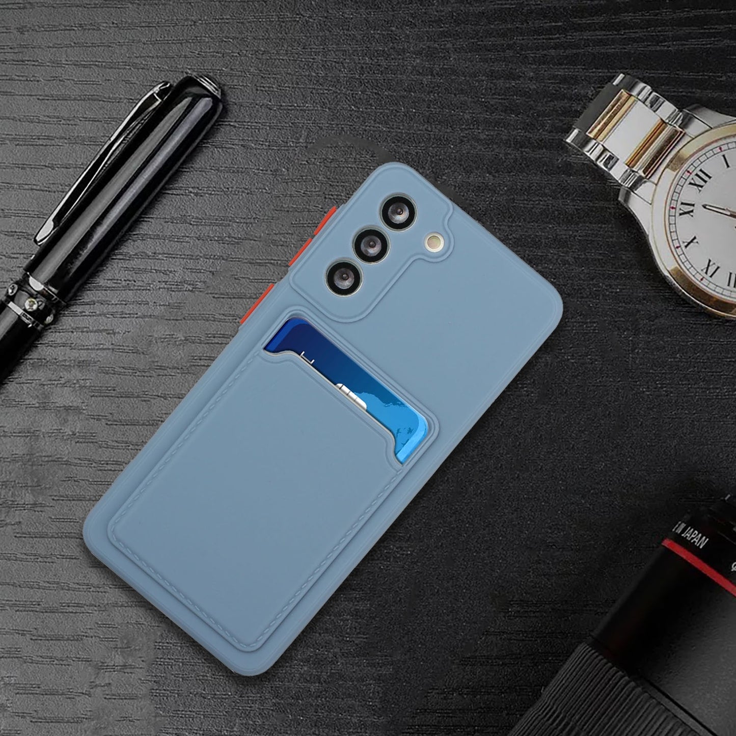 For-Samsung-Galaxy-S24-5G-/-S25-5G-Card-Slot-Design-Shockproof-TPU-Phone-Case(Grey)