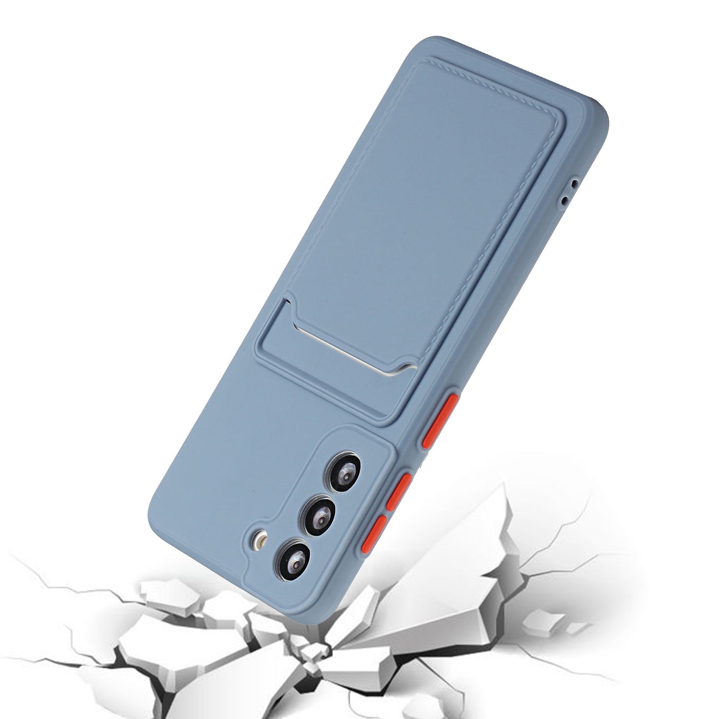 For-Samsung-Galaxy-S24-5G-/-S25-5G-Card-Slot-Design-Shockproof-TPU-Phone-Case(Grey)