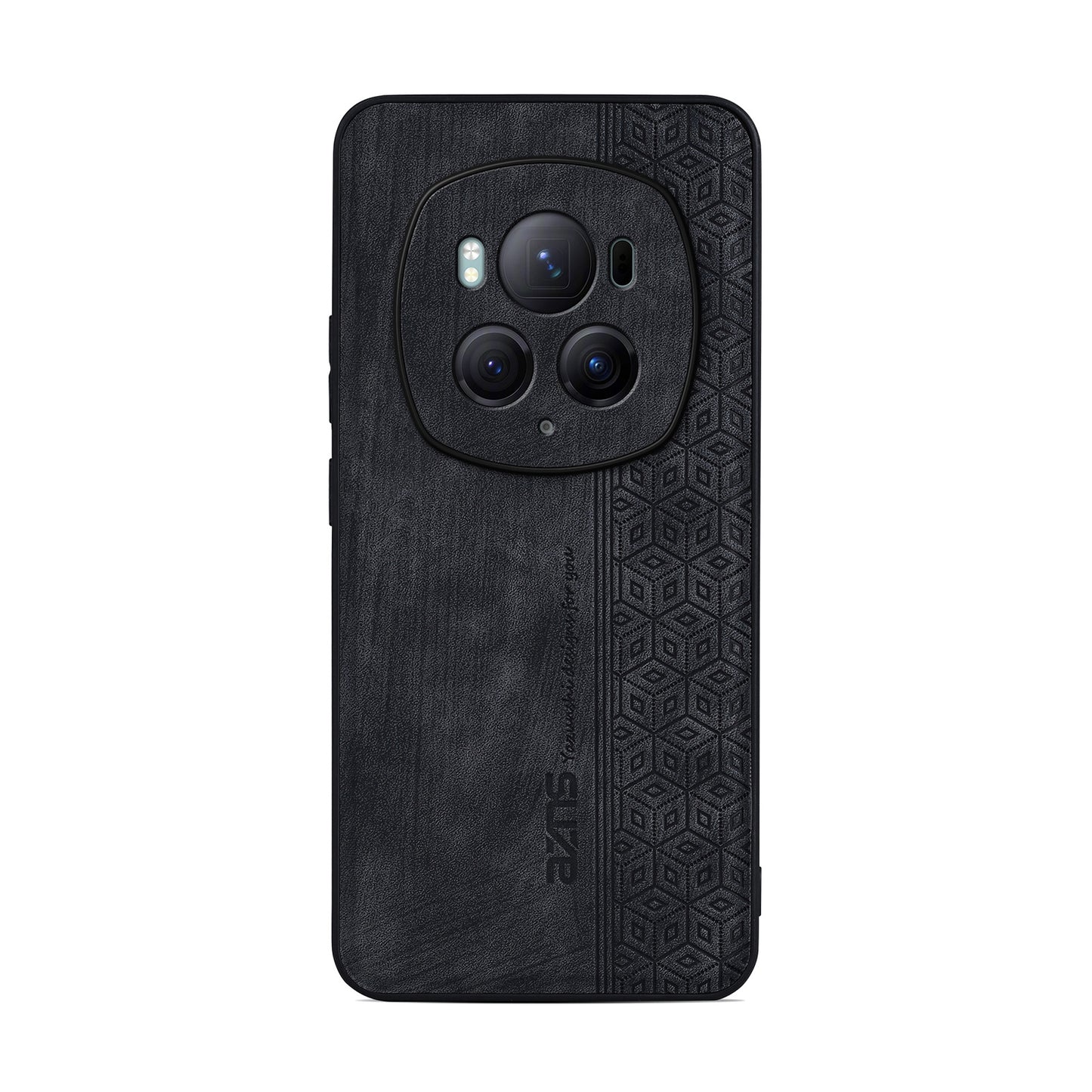 For-Honor-Magic6-Pro-AZNS-3D-Embossed-Skin-Feel-Phone-Case(Black)