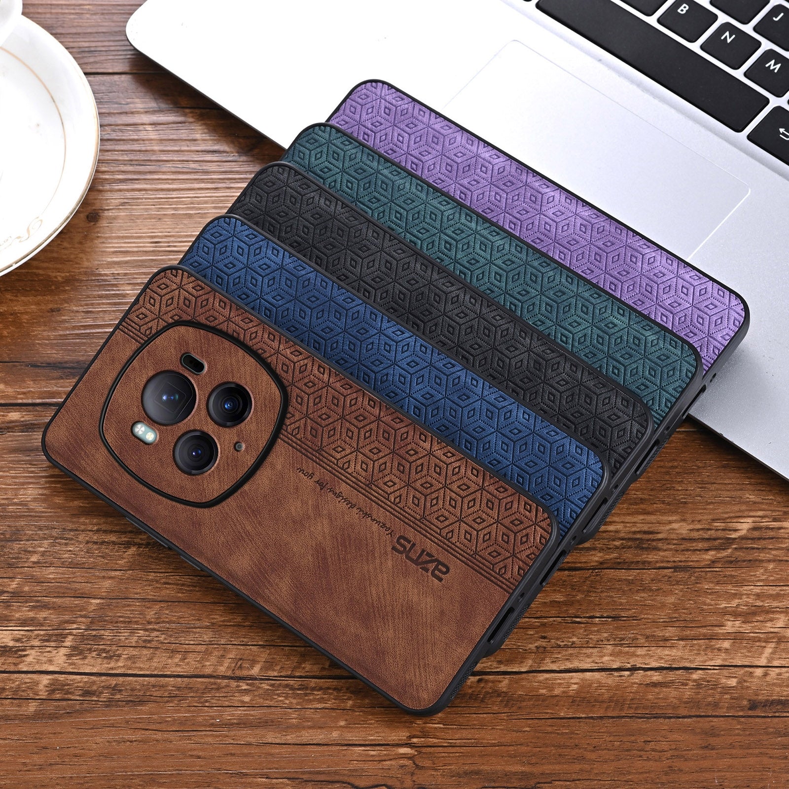 For-Honor-Magic6-Pro-AZNS-3D-Embossed-Skin-Feel-Phone-Case(Black)