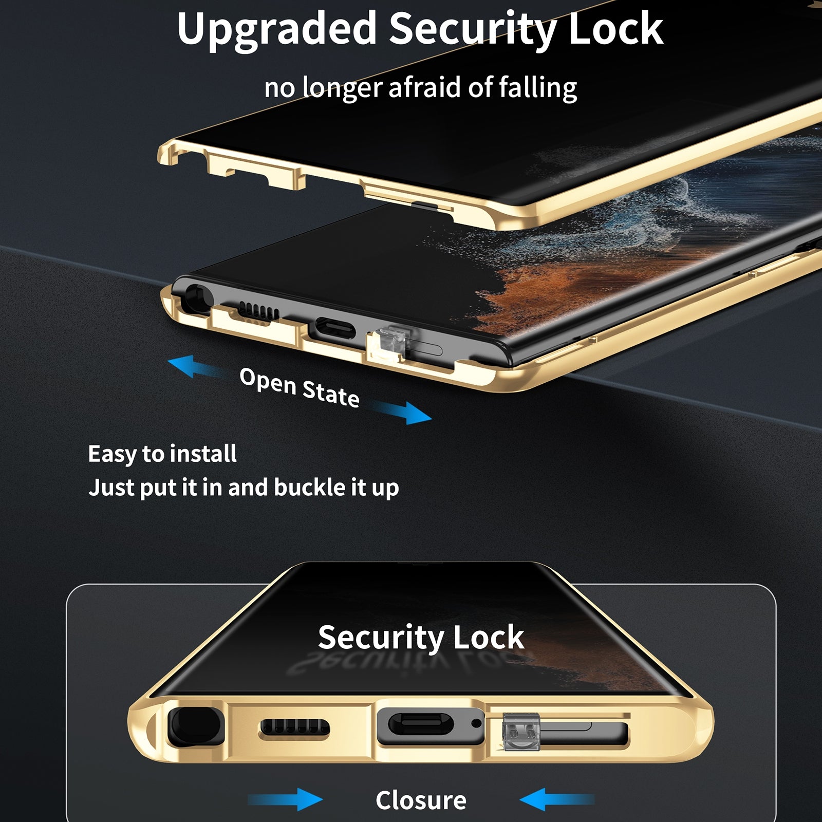 For-Samsung-Galaxy-S24-5G-Privacy-Full-Cover-Magnetic-Metal-Tempered-Glass-Phone-Case(Green)