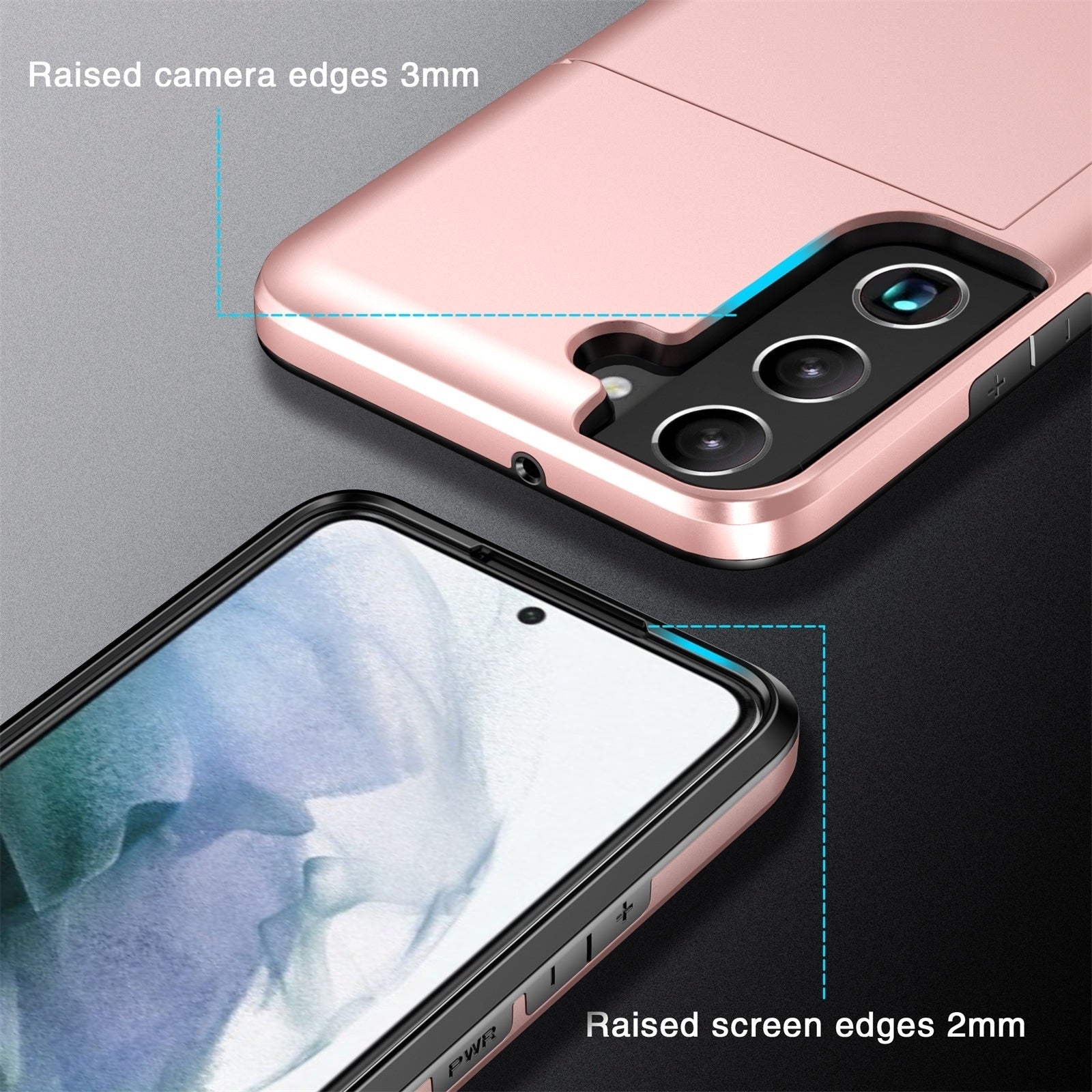 For-Samsung-Galaxy-S24+-5G-Shockproof-Armor-Phone-Case-with-Card-Slot(Blue)
