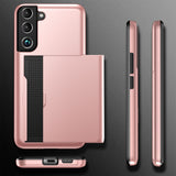 For-Samsung-Galaxy-S24+-5G-Shockproof-Armor-Phone-Case-with-Card-Slot(Blue)