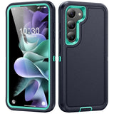 For-Samsung-Galaxy-S24-5G-/-S25-5G-Life-Waterproof-Rugged-Phone-Case(Dark-Blue-+-Light-Blue)