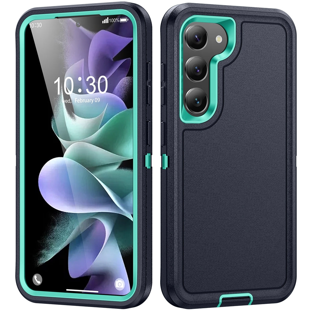 For-Samsung-Galaxy-S24-5G-/-S25-5G-Life-Waterproof-Rugged-Phone-Case(Dark-Blue-+-Light-Blue)