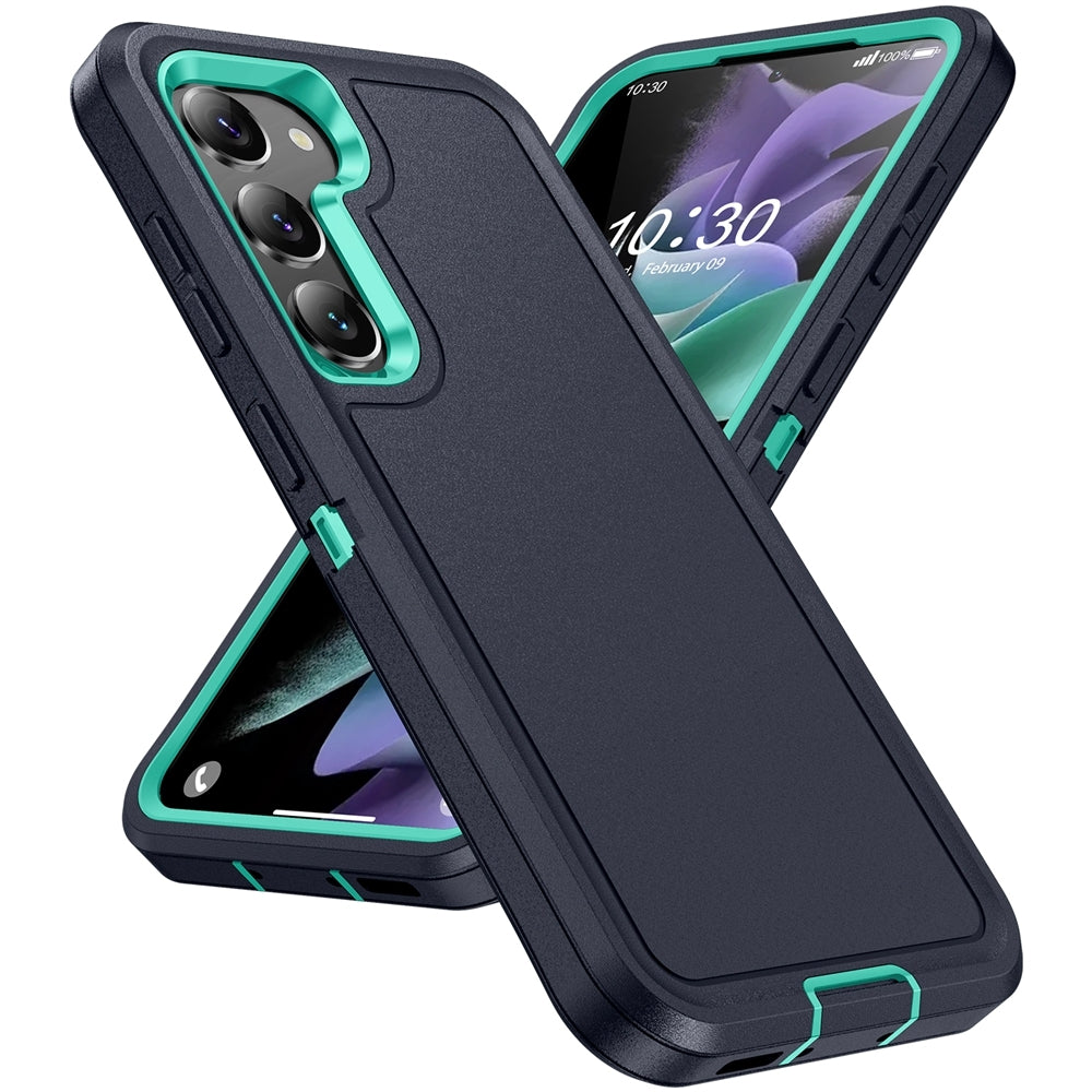 For-Samsung-Galaxy-S24-5G-/-S25-5G-Life-Waterproof-Rugged-Phone-Case(Dark-Blue-+-Light-Blue)