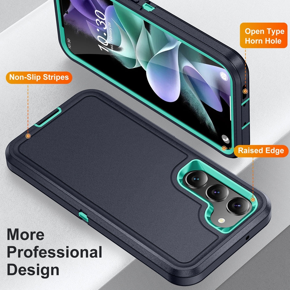 For-Samsung-Galaxy-S24-5G-/-S25-5G-Life-Waterproof-Rugged-Phone-Case(Dark-Blue-+-Light-Blue)