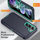 For-Samsung-Galaxy-S24-5G-/-S25-5G-Life-Waterproof-Rugged-Phone-Case(Dark-Blue-+-Light-Blue)