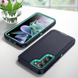 For-Samsung-Galaxy-S24-5G-/-S25-5G-Life-Waterproof-Rugged-Phone-Case(Dark-Blue-+-Light-Blue)