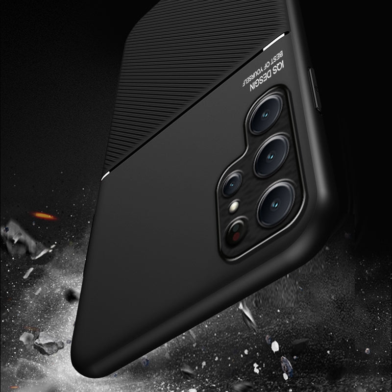 For-Samsung-Galaxy-S24-5G-Classic-Tilt-Strip-Grain-Magnetic-Shockproof-PC-+-TPU-Phone-Case(Black)