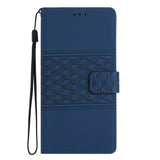 For-Honor-90-Lite-Diamond-Embossed-Skin-Feel-Leather-Phone-Case(Dark-Blue)