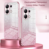 For-Xiaomi-Redmi-Note-13-Pro+-Gradient-Glitter-Powder-Electroplated-Phone-Case(Pink)
