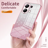 For-Xiaomi-Redmi-Note-13-Pro+-Gradient-Glitter-Powder-Electroplated-Phone-Case(Pink)