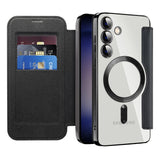 For-Samsung-Galaxy-S24-5G-MagSafe-Magnetic-RFID-Anti-theft-Leather-Phone-Case(Grey)