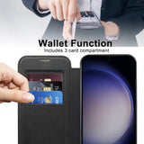 For-Samsung-Galaxy-S24-5G-MagSafe-Magnetic-RFID-Anti-theft-Leather-Phone-Case(Grey)