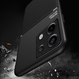 For-Xiaomi-Redmi-Note-13-Pro+-5G-Classic-Tilt-Strip-Grain-Magnetic-Shockproof-PC-+-TPU-Phone-Case(Black)