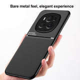 For-Honor-Magic6-Pro-Classic-Tilt-Strip-Grain-Magnetic-PC-Hybrid-TPU-Phone-Case(Red)