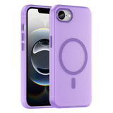 For-iPhone-17e-/-16e-MagSafe-Frosted-Translucent-TPU-+-PC-Full-Coverage-Phone-Case(Dark-Purple)