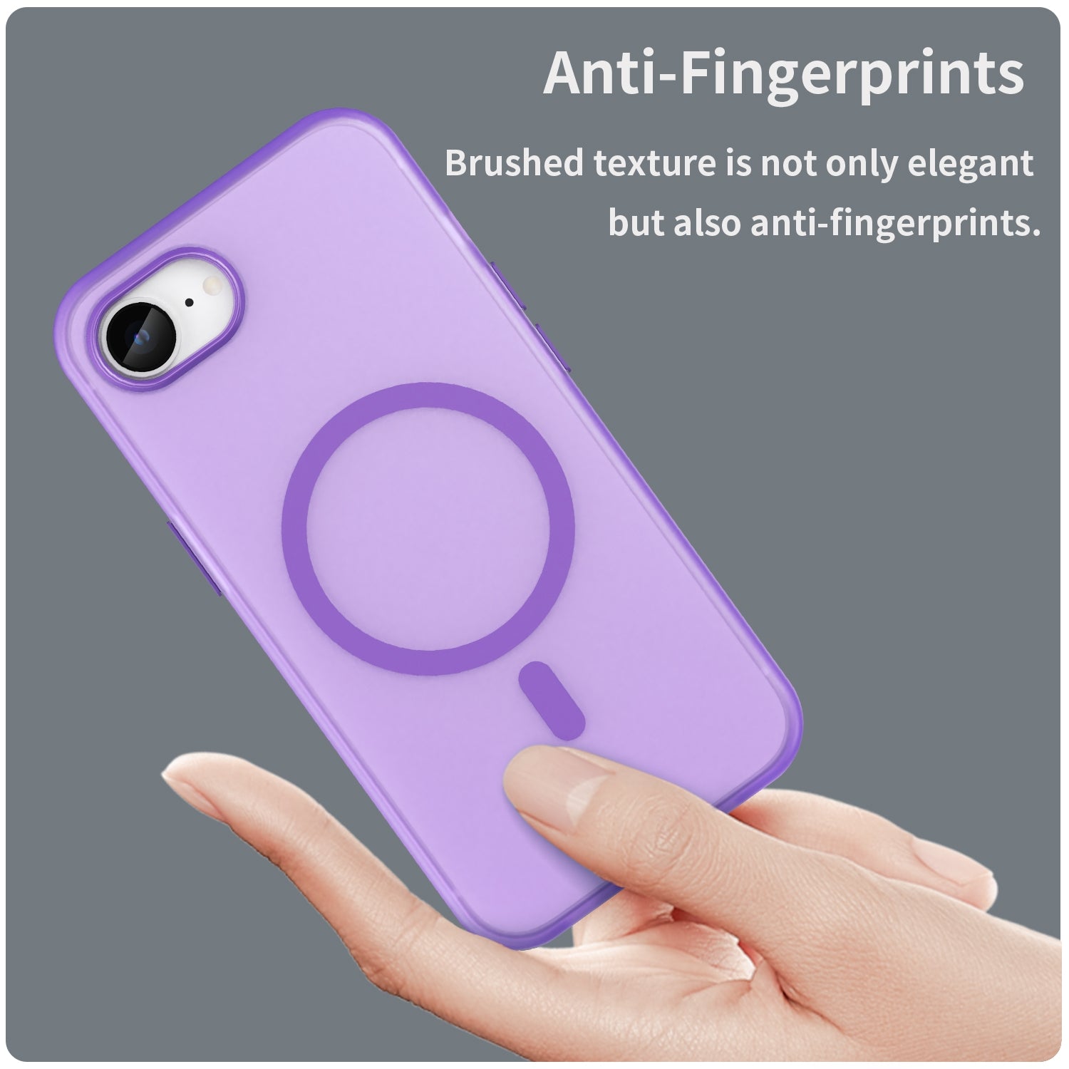 For-iPhone-17e-/-16e-MagSafe-Frosted-Translucent-TPU-+-PC-Full-Coverage-Phone-Case(Dark-Purple)