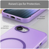 For-iPhone-17e-/-16e-MagSafe-Frosted-Translucent-TPU-+-PC-Full-Coverage-Phone-Case(Dark-Purple)