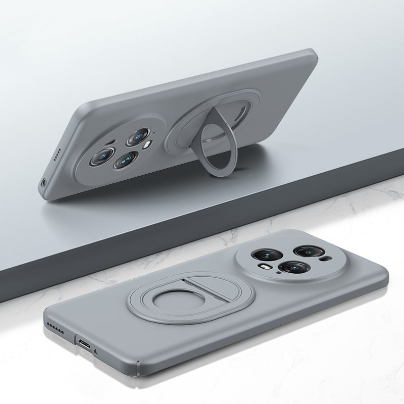 For-Honor-Magic5-Pro-Magsafe-Hidden-Fold-Holder-Full-Coverage-Shockproof-Phone-Case(Grey)