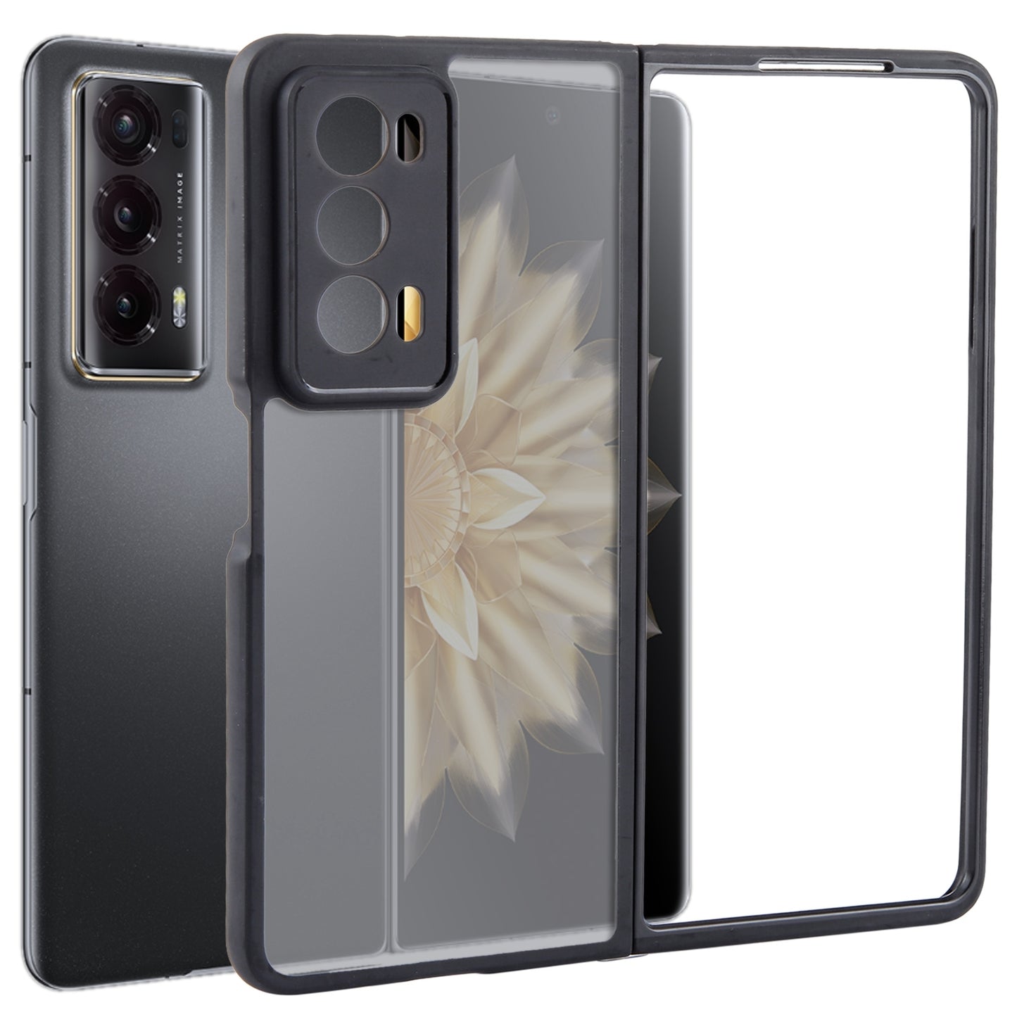 For-Honor-Magic-V2-Matte-Black-TPU-+-PC-Phone-Case