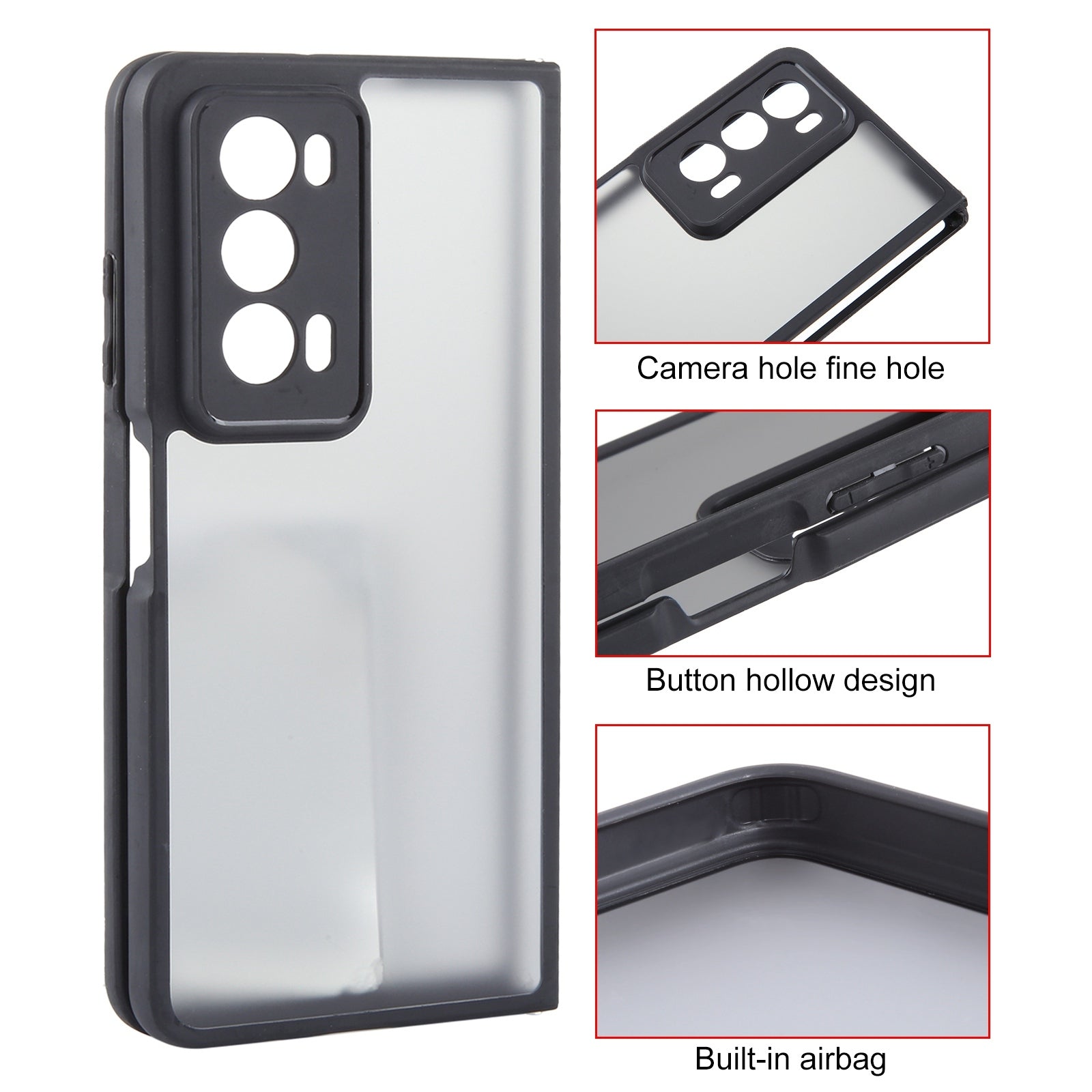 For-Honor-Magic-V2-Matte-Black-TPU-+-PC-Phone-Case