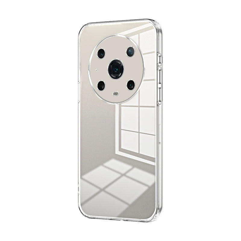 For-Honor-Magic4-Pro-Transparent-Plating-Fine-Hole-Phone-Case(Transparent)