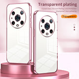 For-Honor-Magic4-Pro-Transparent-Plating-Fine-Hole-Phone-Case(Transparent)