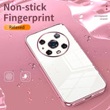 For-Honor-Magic4-Pro-Transparent-Plating-Fine-Hole-Phone-Case(Transparent)