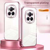 For-Honor-Magic6-Pro-Transparent-Plating-Fine-Hole-Phone-Case(Transparent)