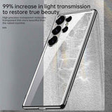 For-Samsung-Galaxy-S24-5G-SULADA-Electroplating-Frosted-TPU-Phone-Case(Grey)