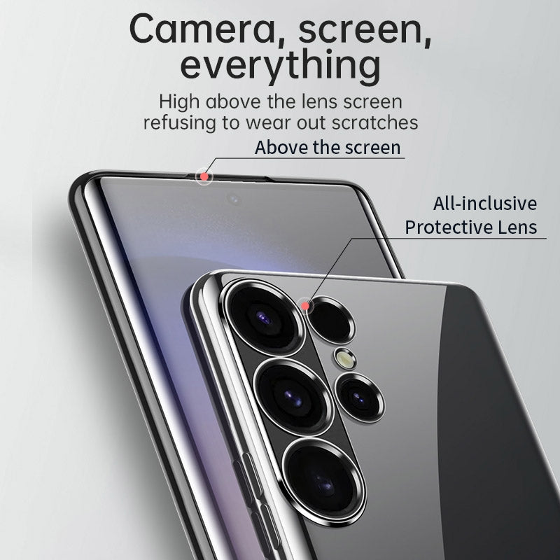 For-Samsung-Galaxy-S24-5G-SULADA-Electroplating-Frosted-TPU-Phone-Case(Grey)