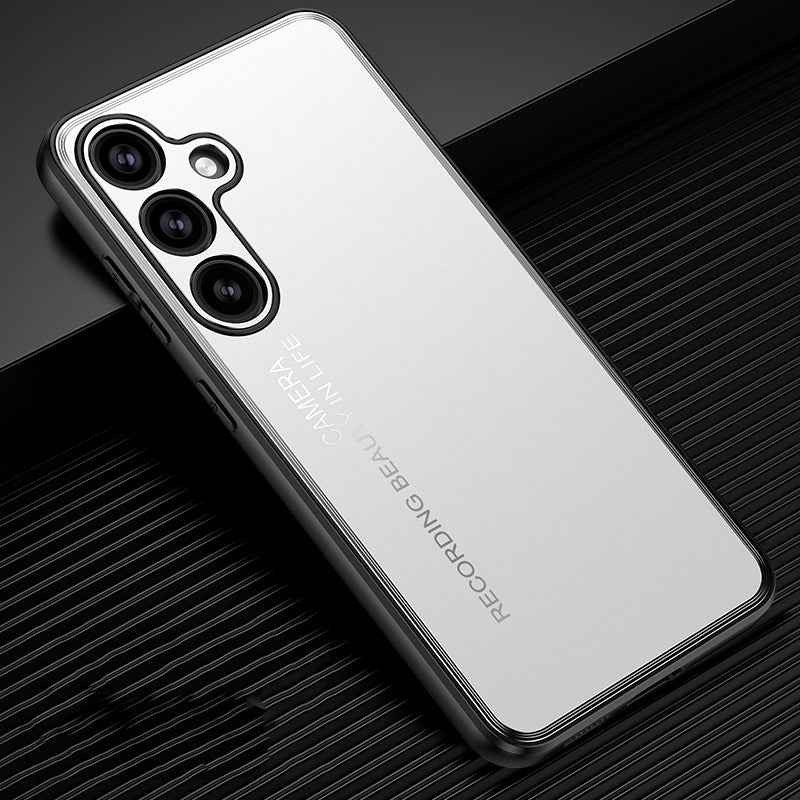 For-Samsung-Galaxy-S24+-5G-Frosted-Metal-Phone-Case(Silver)