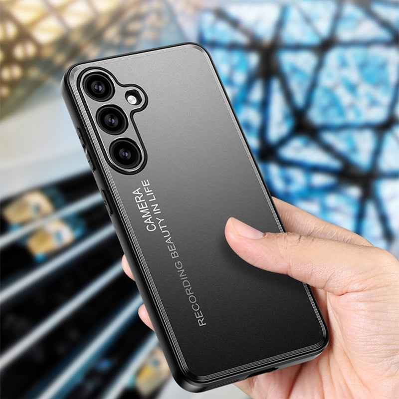For-Samsung-Galaxy-S24+-5G-Frosted-Metal-Phone-Case(Silver)