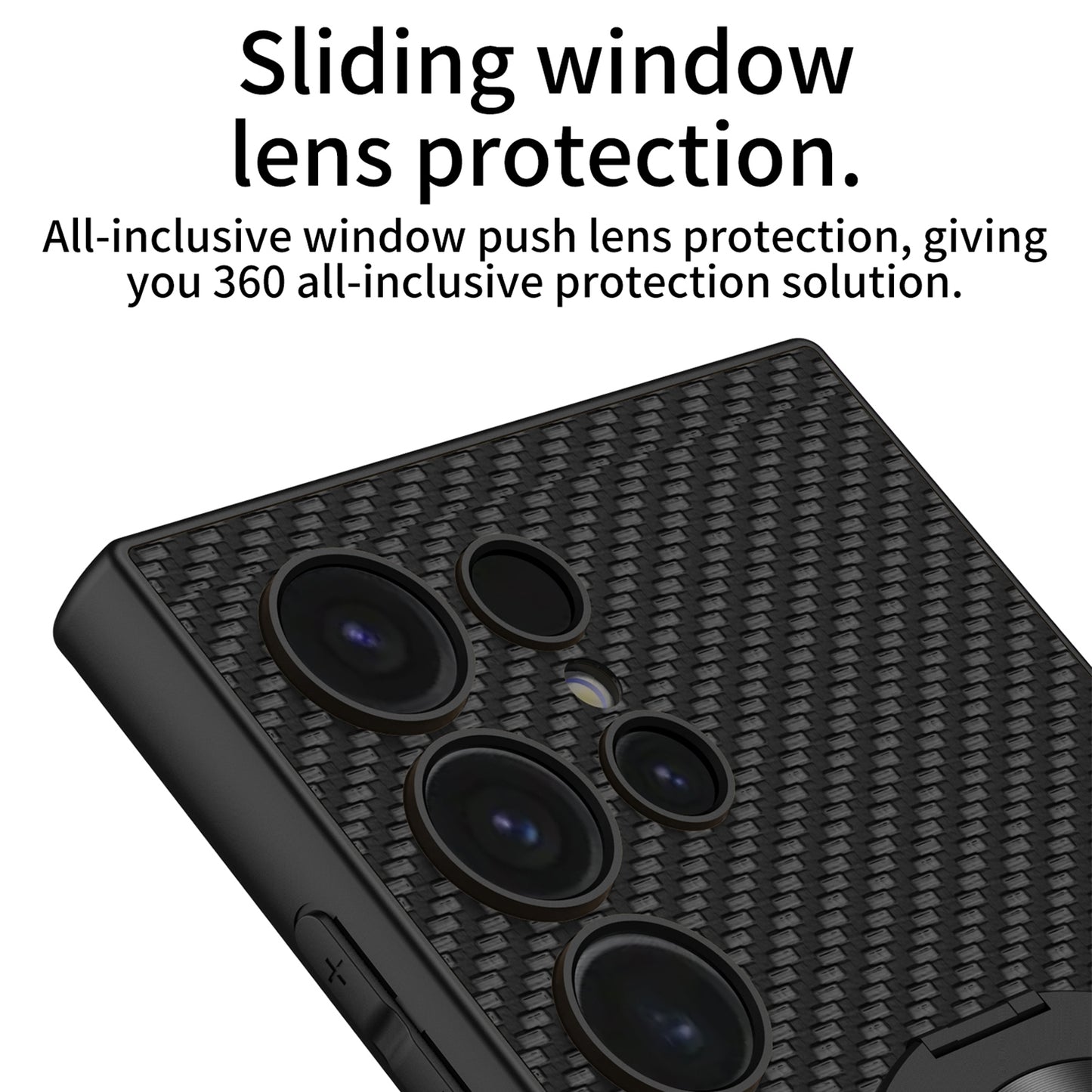 For-Samsung-Galaxy-S24-Ultra-5G-GKK-Skin-Feel-Leather-MagSafe-Magnetic-Phone-Case-with-Holder(Black)