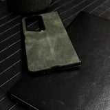 For-Honor-Magic-V2-RSR-Porsche-Design-Crazy-Horse-Pattern-Folding-Leather-Phone-Case(Black)
